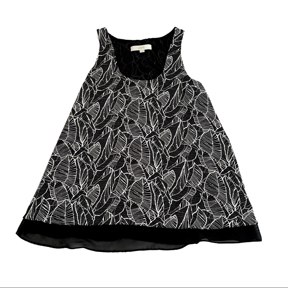 LOFT Leaf Print Layered Tank - Picture 7 of 15